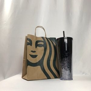 Starbucks Holiday 2019 Black & Silver Glitter Cup